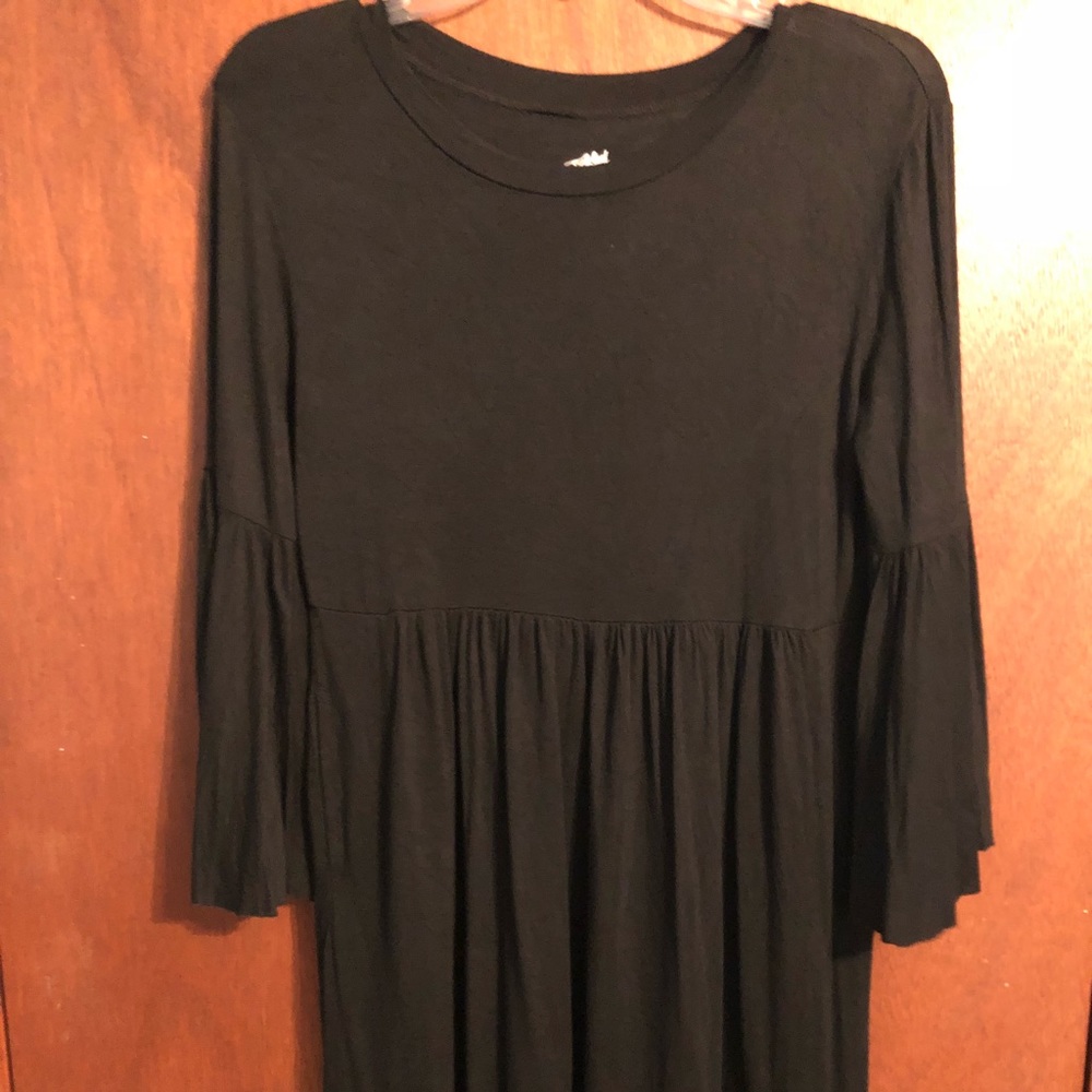 Black T-Shirt Dress; Size S